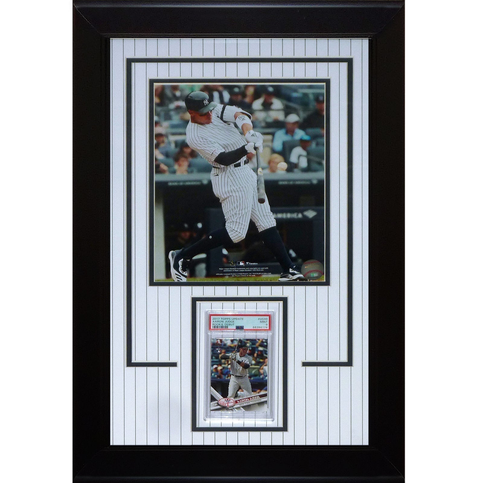 Aaron Judge Graded Rookie Card Deluxe Framed with New York Yankees 8x10 Photo