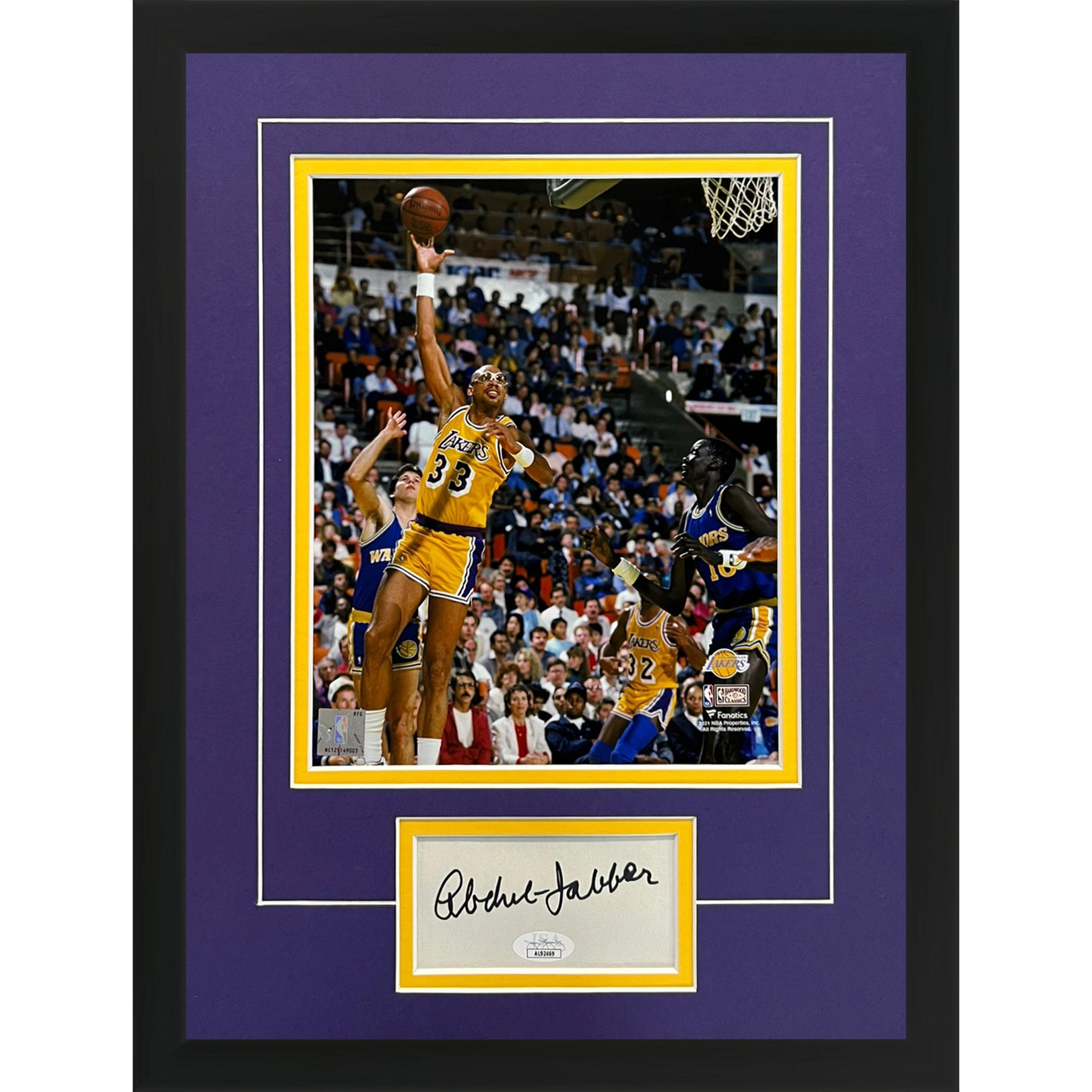 Kareem Abdul Jabbar Autographed Los Angeles Lakers "Signature Series" Frame - JSA